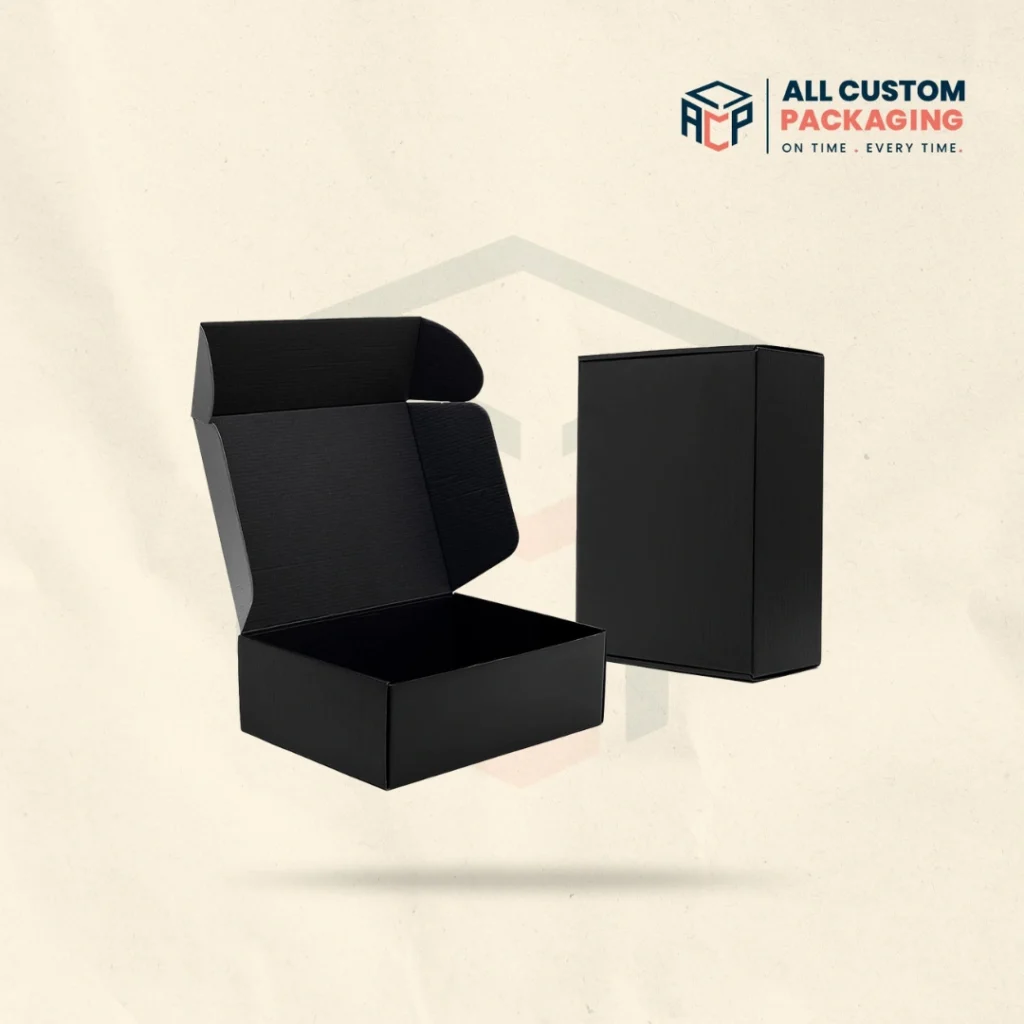 Black Corrugated Mailer Boxes