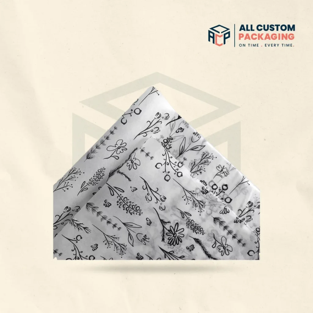 Black Floral Tissue Paper