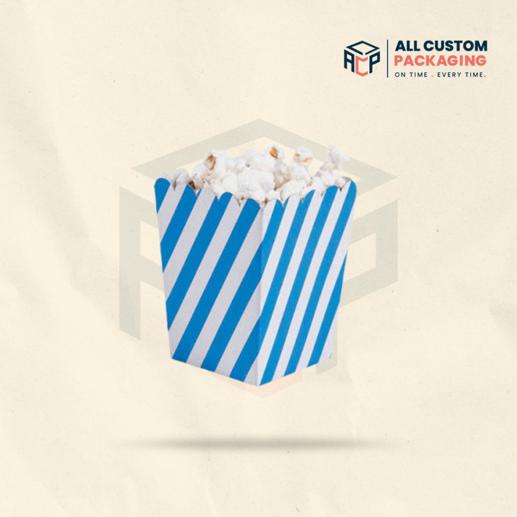 Blue And White Popcorn Boxes