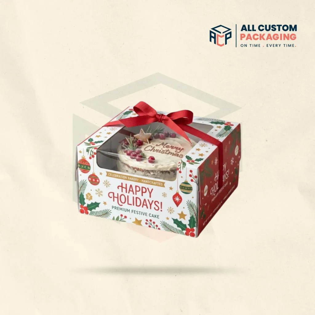Christmas Cardboard Cake Boxes