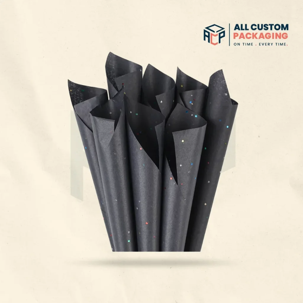 Black Glitter Tissue Paper