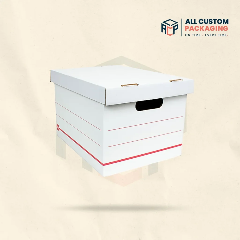 White Cardboard File Boxes