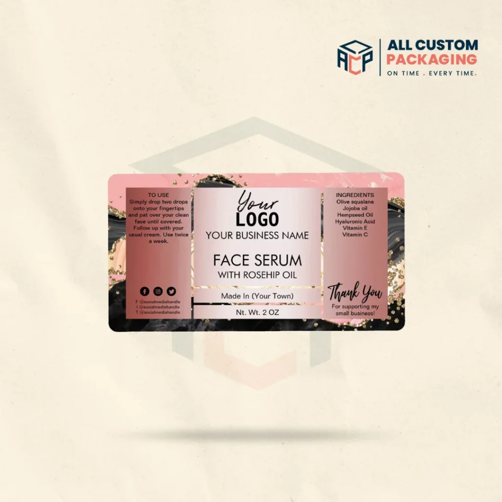Custom Beauty Product Labels