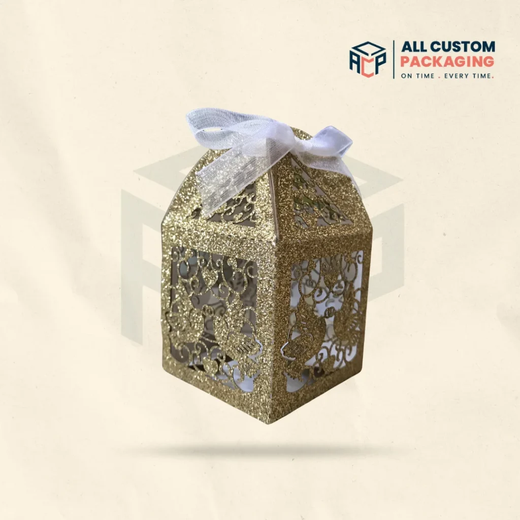 Golden Wedding Favour Boxes