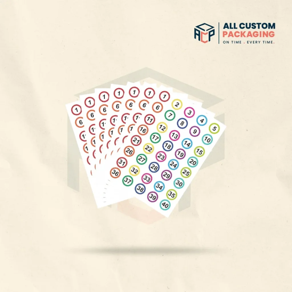 Small Number Stickers 0-9