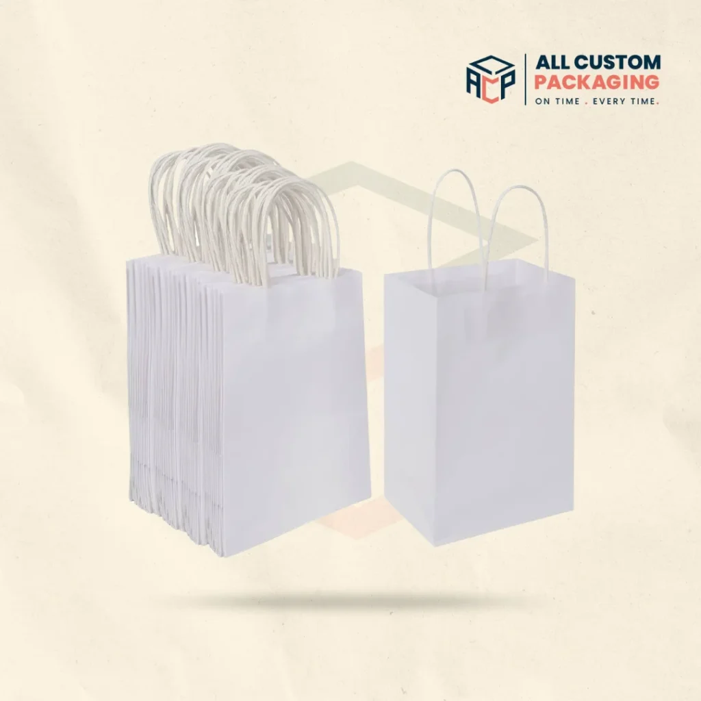 Small White Paper Carrier Bags