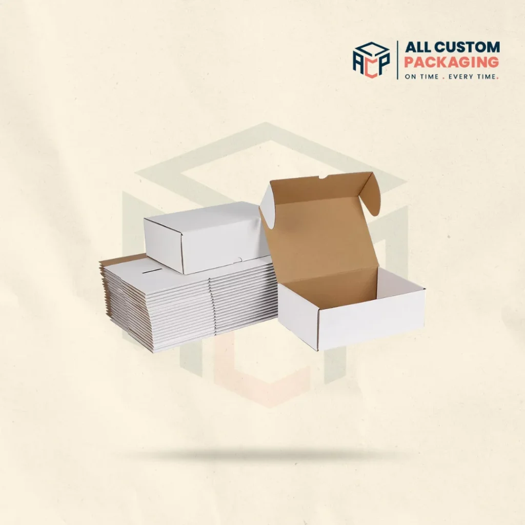 White Tab Lock Mailer Boxes