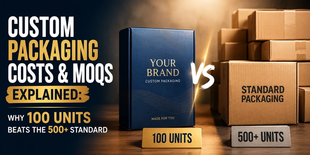 Custom Packaging Costs & MOQs Explained: Why 100 Units Beats the 500+ Standard