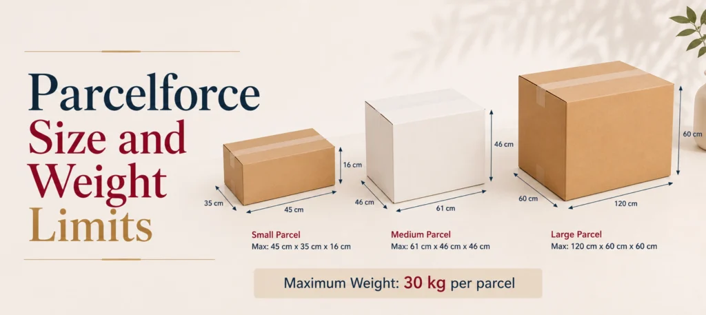 Parcelforce Size and Weight Limits