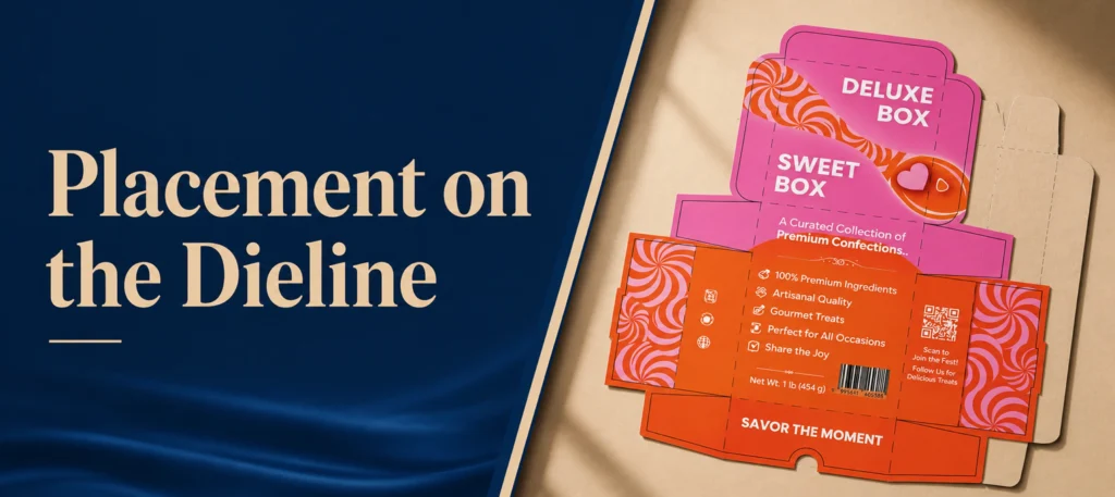 Placement on the dieline