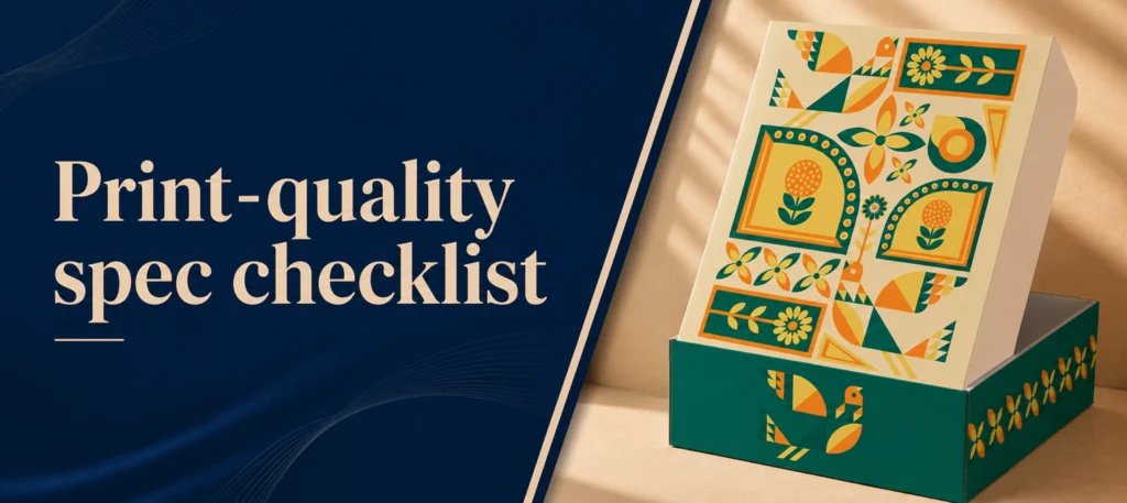 Print-quality spec checklist