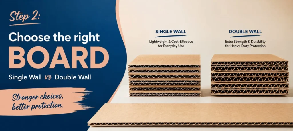 Step 2: Choose the right board — single-wall vs double-wall
