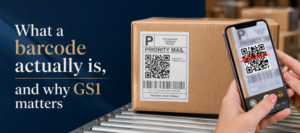 What a barcode actually is, and why GS1 matters