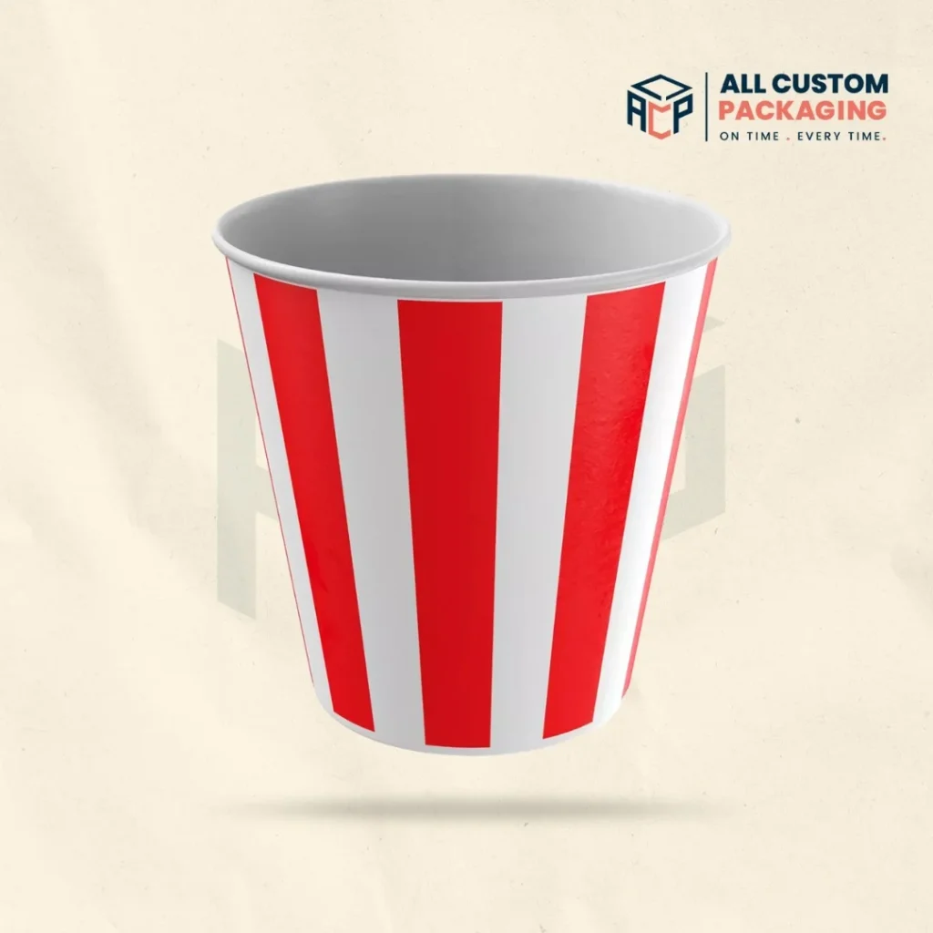 Red and White Striped Paper Cups
