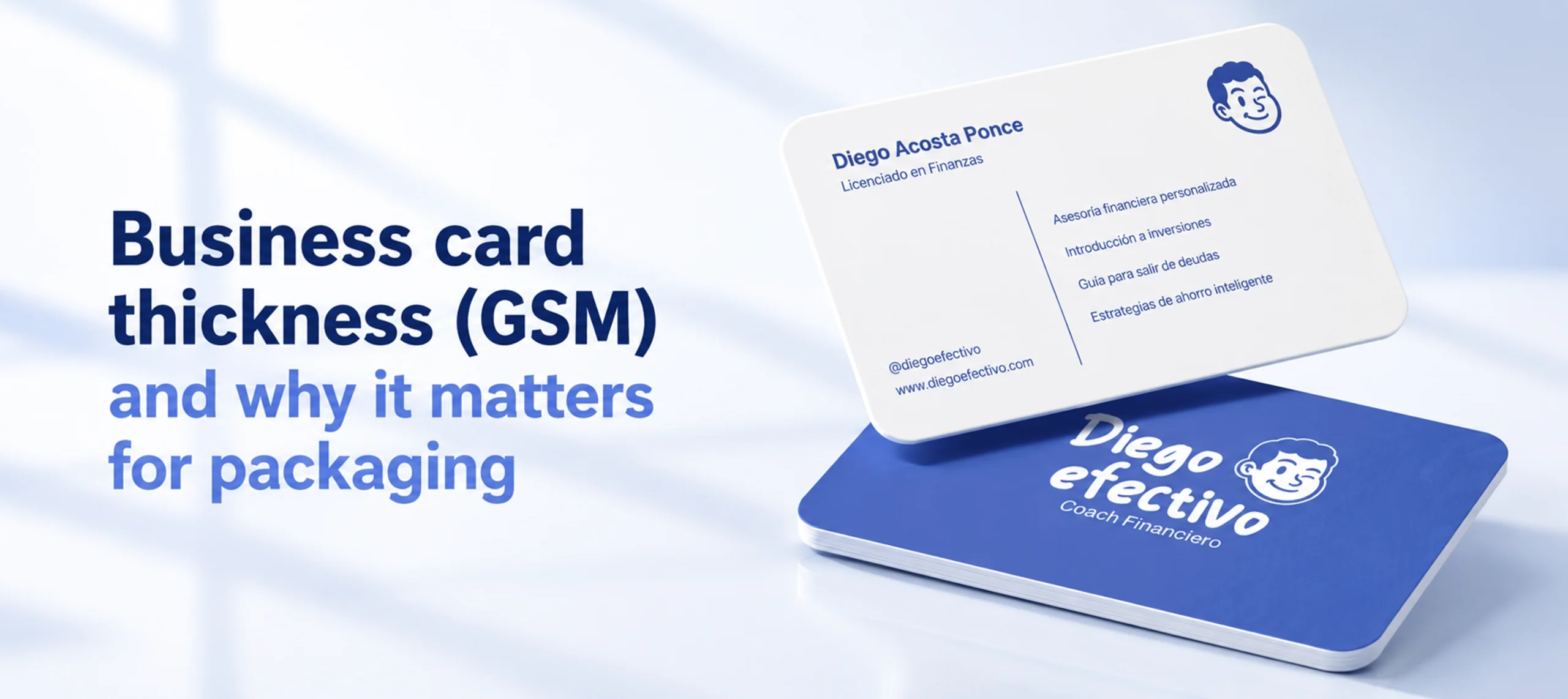 Business card thickness (GSM) and why it matters for packaging