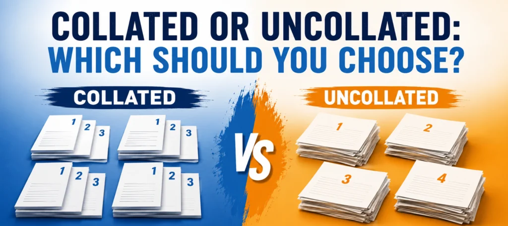 Collated vs uncollated the visual comparison