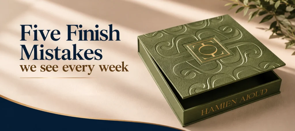 Five finish mistakes we see every week