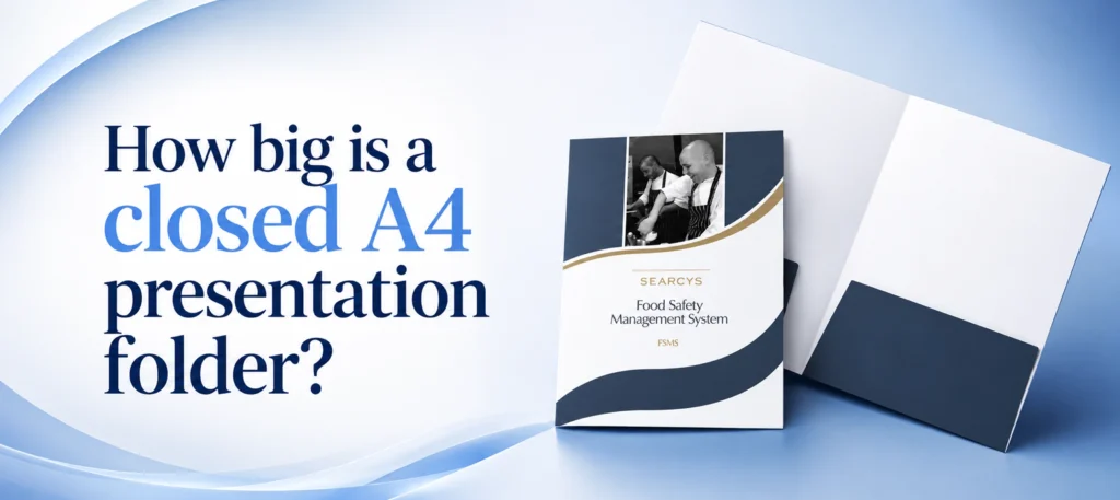 How big is a closed A4 presentation folder