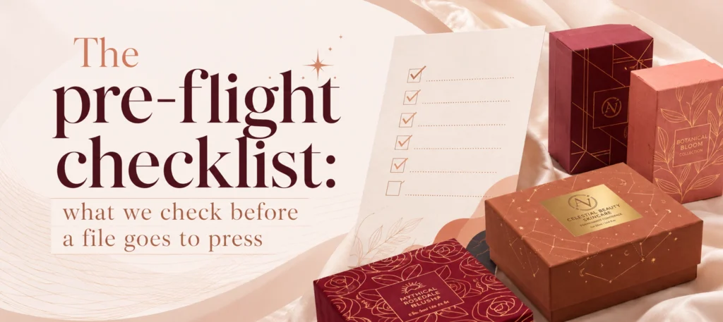 The pre-flight checklist what we check before a file goes to press