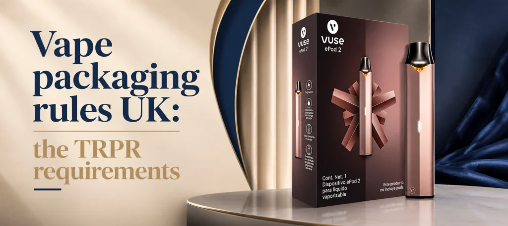 Vape packaging rules UK the TRPR requirements