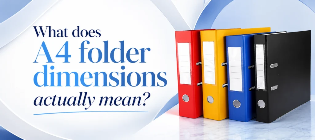 What does A4 folder dimensions actually mean