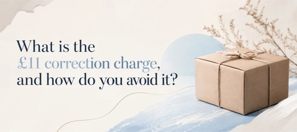 What is the £11 correction charge, and how do you avoid it