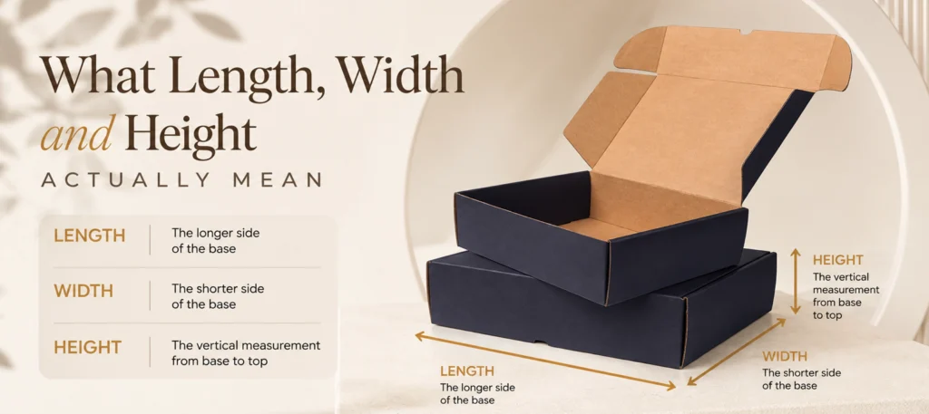 What length width and height actually mean