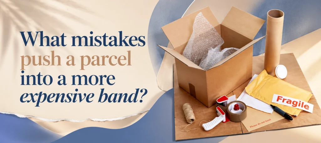 What mistakes push a parcel into a more expensive band