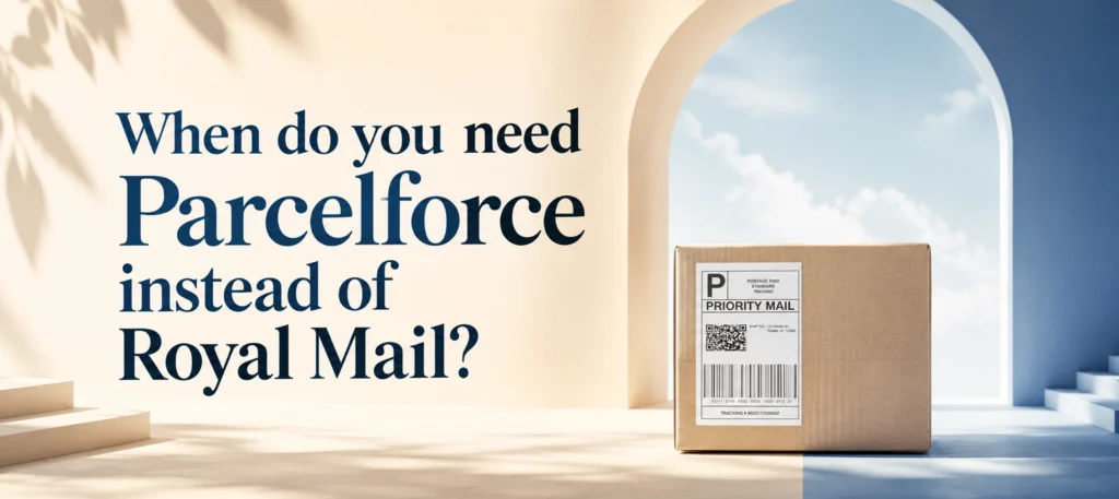 When do you need Parcelforce instead of Royal Mail