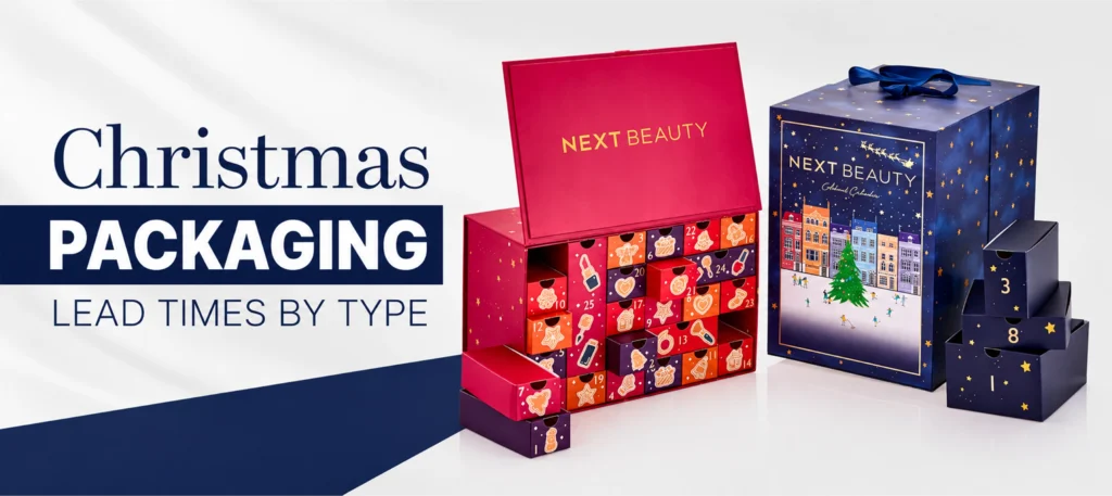 Christmas packaging lead times by type