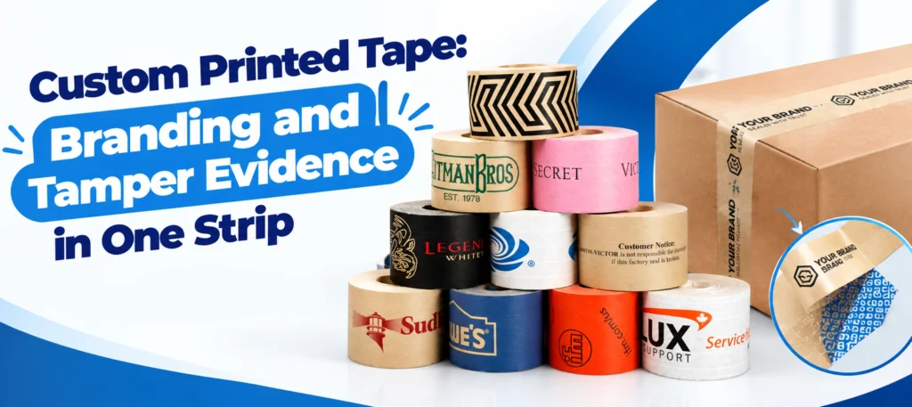 Custom printed tape branding and tamper evidence in one strip