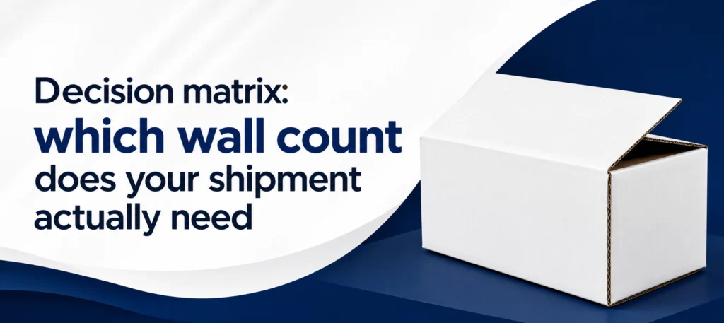 Decision matrix which wall count does your shipment actually need