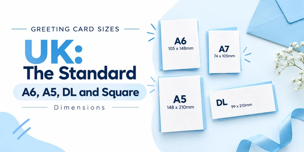 Greeting Card Sizes UK: The Standard A6, A5, DL and Square Dimensions