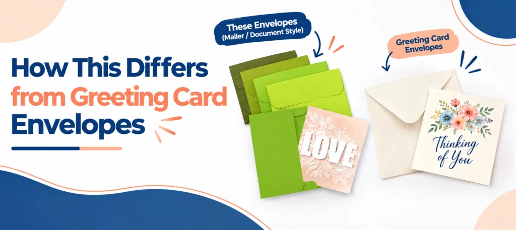 How this differs from greeting card envelopes