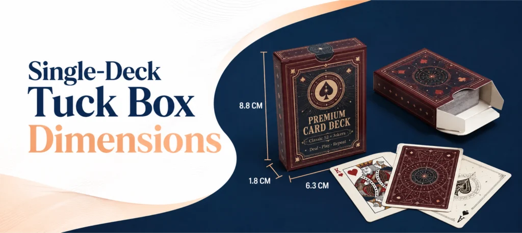 Single-deck tuck box dimensions