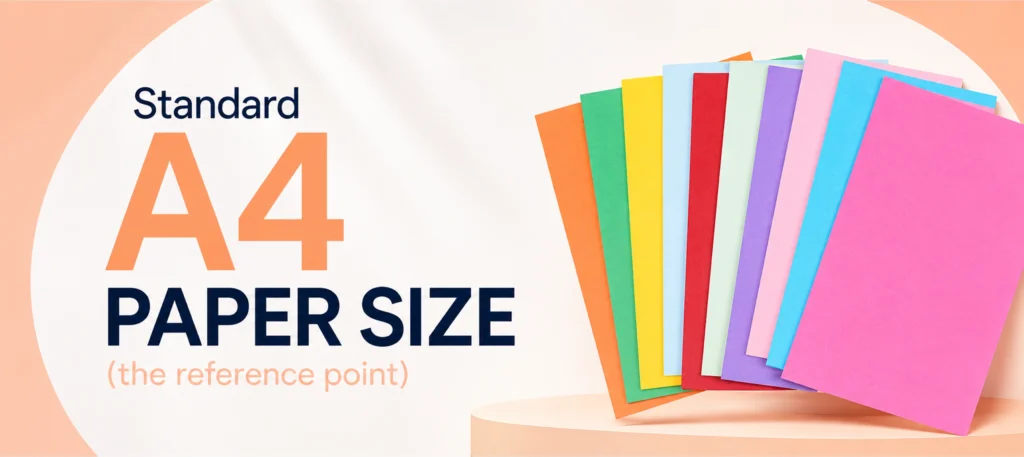 Standard A4 paper size (the reference point)