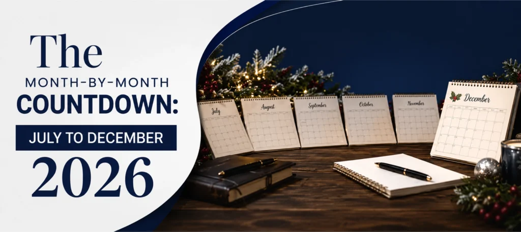 The month by month countdown July to December 2026
