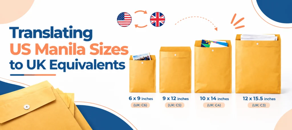 Translating US manila sizes to UK equivalents