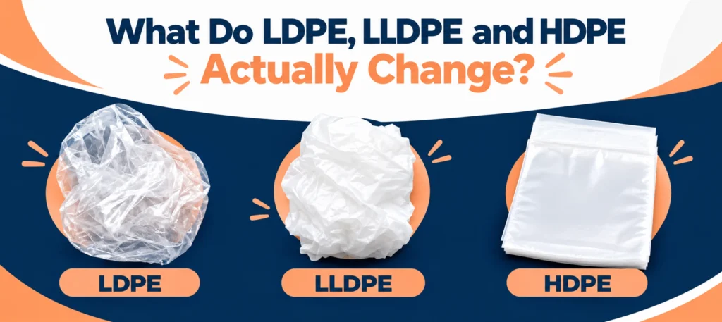 What do LDPE LLDPE and HDPE actually change