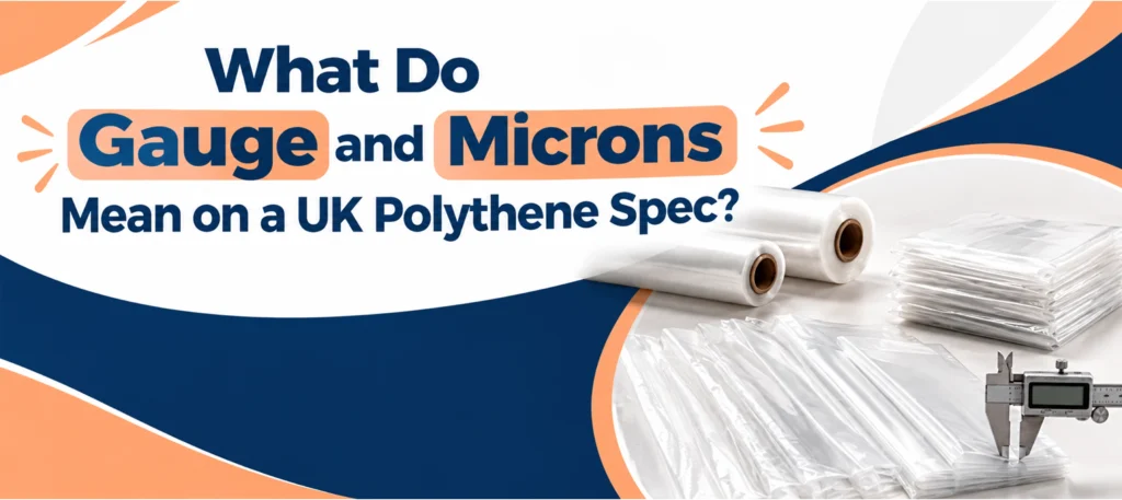 What do gauge and microns mean on a UK polythene spec